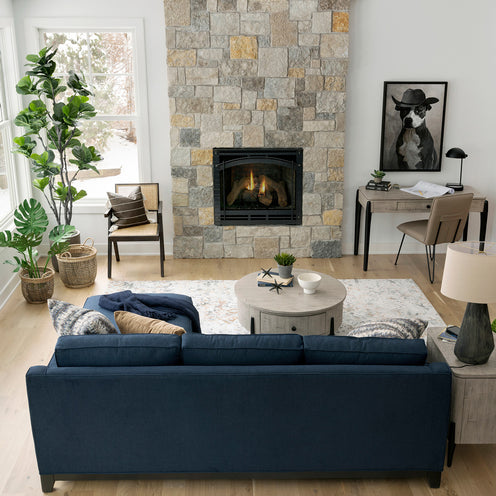 Janet Navy Sectional With Reversible Chaise